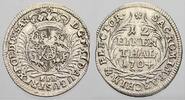 Sachsen-Albertinische Linie 1/12 Taler (Doppelgroschen) Friedrich August I. 1694-1733, , 1697 König von Polen und Großfürst von Litauen. -
