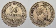 Italien-Königreich 50 Centesimi Vittorio Emanuele II 1849-1878. -