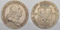 Brandenburg-Preußen 1/6 Taler (4 Groschen) Friedrich Wilhelm II. 1786-1797. -