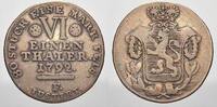 Hessen-Kassel 1/6 Taler Wilhelm IX. 1785-1803. -