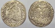 Schlesien-Der oberste Lehnsherr 3 Kreuzer Leopold 1658-1705. -