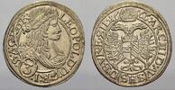 Schlesien-Der oberste Lehnsherr 3 Kreuzer Leopold 1658-1705. -