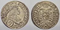 Haus Habsburg 3 Kreuzer (Groschen) Leopold I. 1658-1705. -