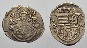 Obol 1578  KB Ungarn Rudolf II. 1576-1608. Sehr schön+  /  Vorzüglich