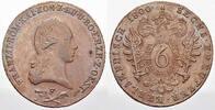 Haus Habsburg Cu 6 Kreuzer Franz II. (I.) 1792-1835. -