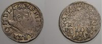 Polen 3 Gröscher 1 1592 IF Sigismund III. 1587-1632. Kl. Prägeschwäche, sehr schön+