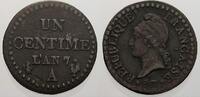 Frankreich 1 Centime Erste Republik.