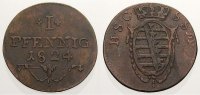 Sachsen-Coburg-Saalfeld Cu Pfennig Ernst 1806-1826.