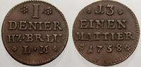 Braunschweig-Wolfenbüttel Cu Denier Karl I. 1735-1780. -