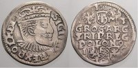 Polen 3 Gröscher 1 1595 I Sigismund III. 1587-1632. Sehr selten. Sehr schön