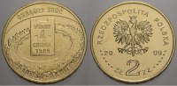 Polen-Republik 1990 bis Heute 2 Zlote (Wahlen) 2009 Republik Polen seit 1990. Unzirkuliert