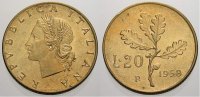 Italien-Königreich 20 Lire Republik seit 1946.