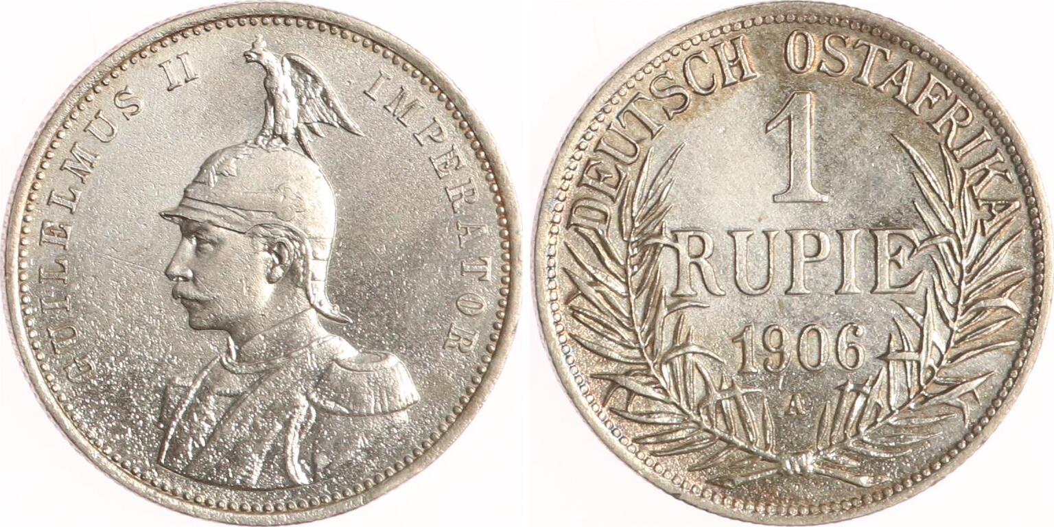 DeutschOstafrika 1 Rupie 1906 A Sehr schön