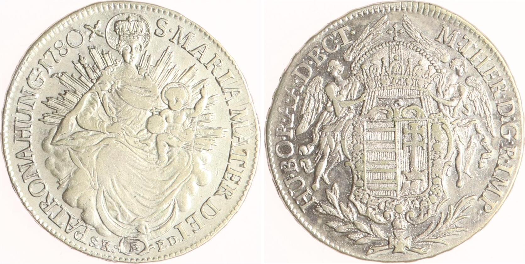 RömischDeutschesReich 1/2 Madonnentaler 1780 Maria Theresia 17401780