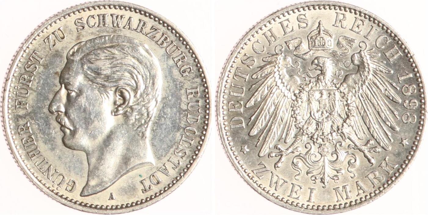SchwarzburgRudolstadt 2 Mark 1898 A Günther Victor 18901918