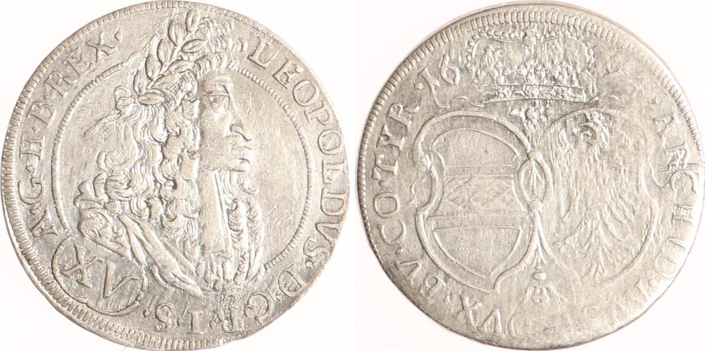 RömischDeutschesReich 15 Kreuzer 1694 Leopold I. 16571705. Sehr