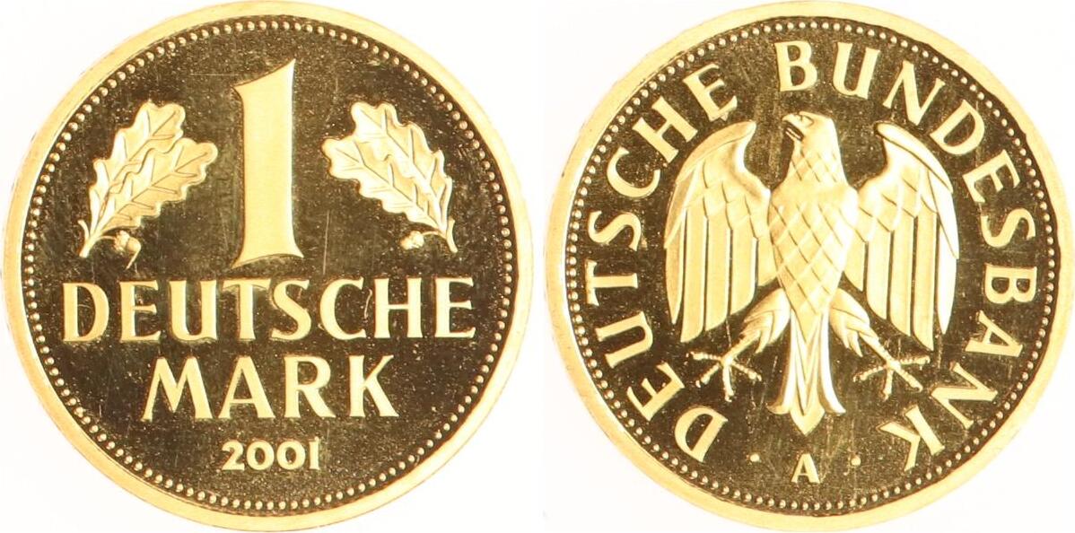 Bundesrepublik Deutschland 1 DM 2001 A Deutsche Bundesbank ...