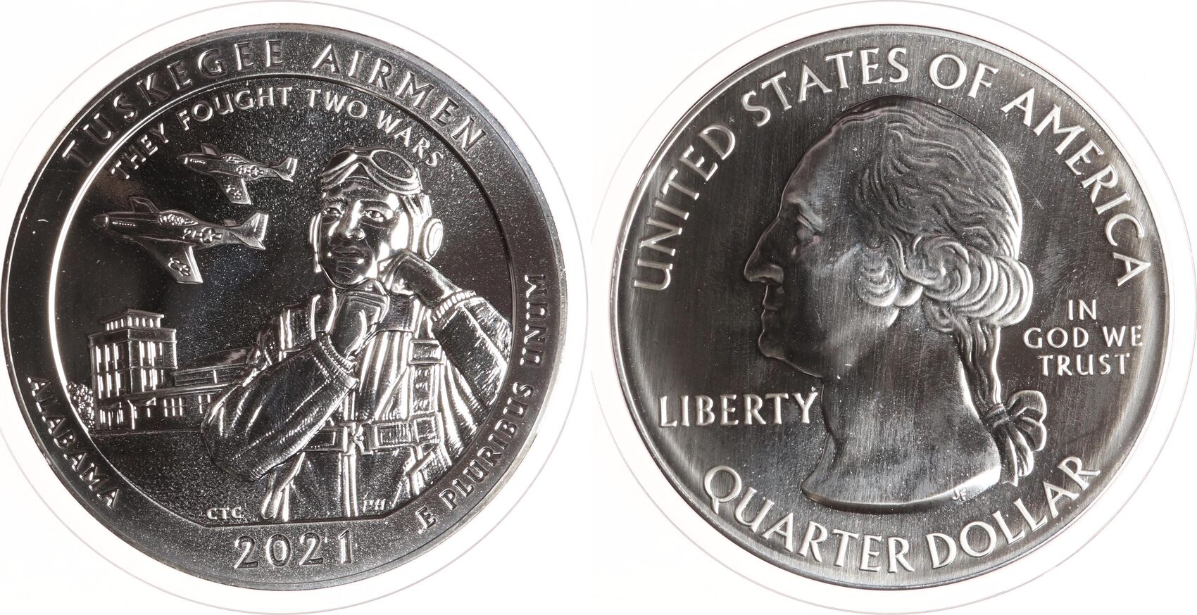 USA Quarter Dollar 2021 5 Unzen Silber Alabama Tuskegee Airmen