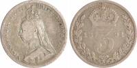 Großbritannien 3 Pence Victoria 1837-1901 -