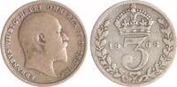 Großbritannien 3 Pence Edward VII. 1901-1910 -
