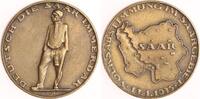Drittes Reich Bronzemedaille Auf die Volksabstimmung im Saarland. -
