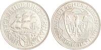 Weimarer Republik 5 Reichsmark 1927 A Bremerhaven. Vorzüglich