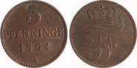 Mecklenburg-Schwerin 3 Pfennige Friedrich Franz II. 1842-1883. -