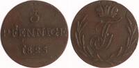 Schwarzburg-Rudolstadt 3 Pfennige Friedrich Günther 1807-1867. -