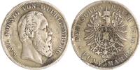 Württemberg 5 Mark Karl 1864-1891. -