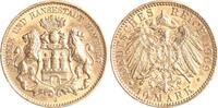 Hamburg 10 Mark 1909 J Vorzüglich