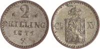 Norwegen 2 Skilling Carl XV. 1859-1872 -