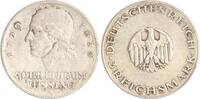 Weimarer Republik 3 Reichsmark Lessing. -