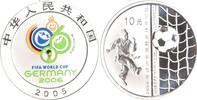 China 10 Yuan Fussball. -