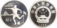 China 10 Yuan Fussball. -