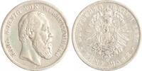 Württemberg 5 Mark Karl 1864-1891. -