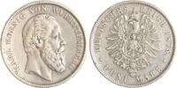 Württemberg 5 Mark Karl 1864-1891. -