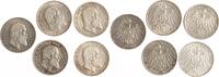 Württemberg 5 x 3 Mark Wilhelm II. 1891-1918. -