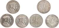 Preussen 4 x Krönungstaler Wilhelm I. 1861-1888. -