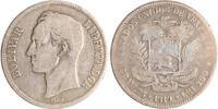 5 Bolivares 1919 Venezuela Republik seit 1830. Schön/Sehr schön