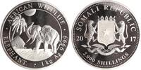 Somalia 2000 Shillings 2017 1 Kilo - African Wildlife - Elephant. Polierte Platte in Originalkapsel