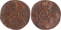 Schweden 1/4 Skilling Gustav IV. Adolf 1792-1809. -
