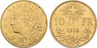 Schweiz 10 Franken 1913 B Vreneli. Sehr schön - vorzüglich