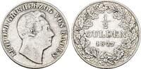 Baden 1/2 Gulden 1847 Carl Leopold Friedrich 1830-1852 Sehr sch&ouml;n 40,00 EUR  zzgl. 5,00 EUR Versand