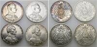 Preussen 4 x 3 Mark 1913 A Wilhelm II. 1888-1918. Vorz&uuml;glich 165,00 EUR  zzgl. 5,00 EUR Versand