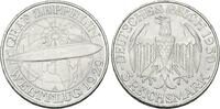 Weimarer Republik 3 Reichsmark 1930 A Zeppelin. Fast Stempelglanz