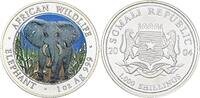 Somalia 100 Shillings African Wildlife - Elephant. -