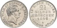 Brandenburg-Preussen, Königreich 2 1/2 Silbergroschen 1842. Friedrich Wilhelm IV., 1840-1861 Fast Stempelglanz