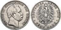 HESSEN, GROSSHERZOGTUM 5 Mark Ludwig III., 1848-1877 -