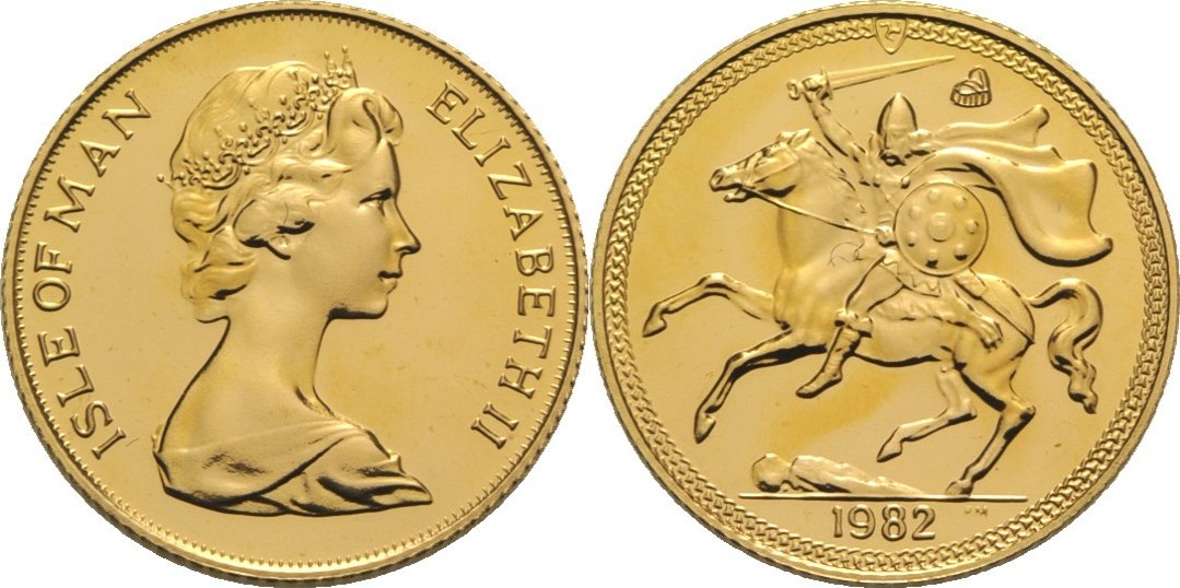 Insel Man 1/2 Pfund 1982 Elisabeth II. PP