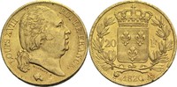 Frankreich 20 Francs Ludwig XVIII. 1814, 1815-1824